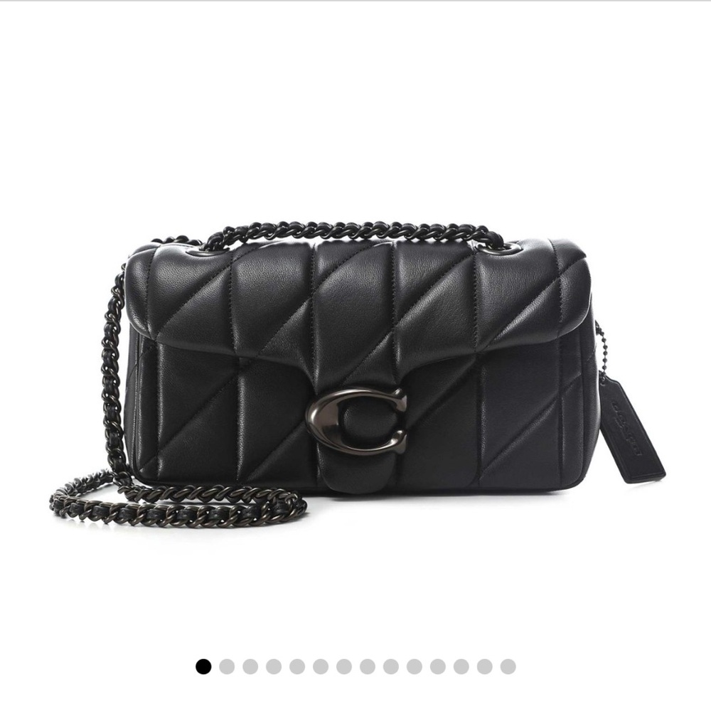 COACH Black Leather Tabby Shoulder Bag 20 With Quilting SOLD OUT COLORWAY BNWT